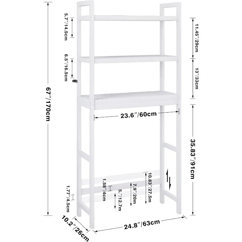 Bathroom Storage Shelf,  3-Tier