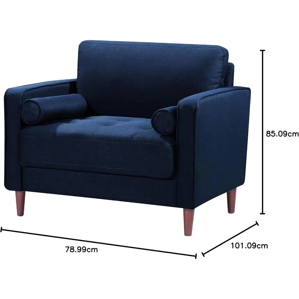 Lifestyle Solutions Lexington Armchair, Navy Blue  Sofa Set Living Room Furniture Luxury Modern Sofa