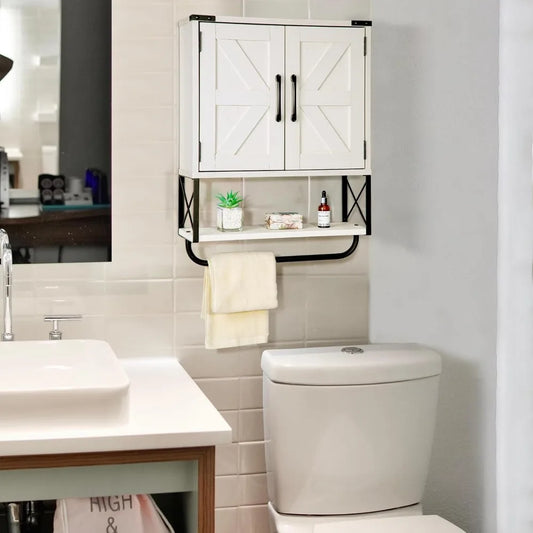 Bathroom Cabinet with 2 Barn Doors