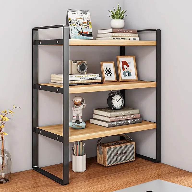 Shelf Desktop Storage Bookshelf Student Desk Shelves