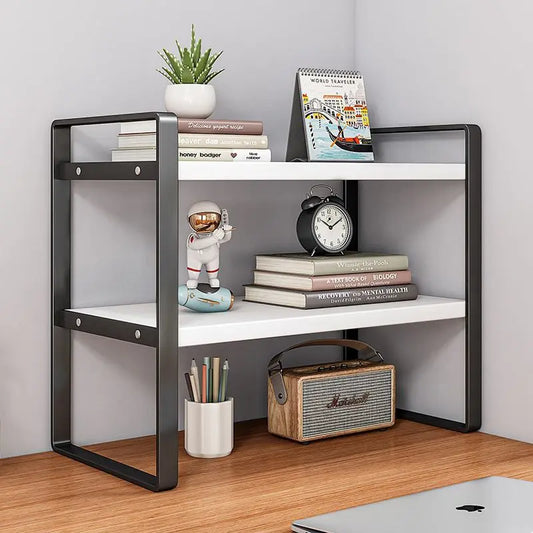 Shelf Desktop Storage Bookshelf Student Desk Shelves