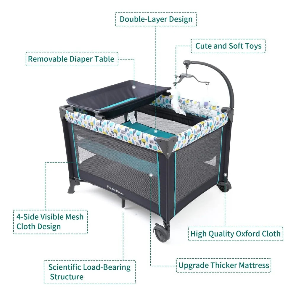 Portable Crib for Baby, Portable Baby Playpen