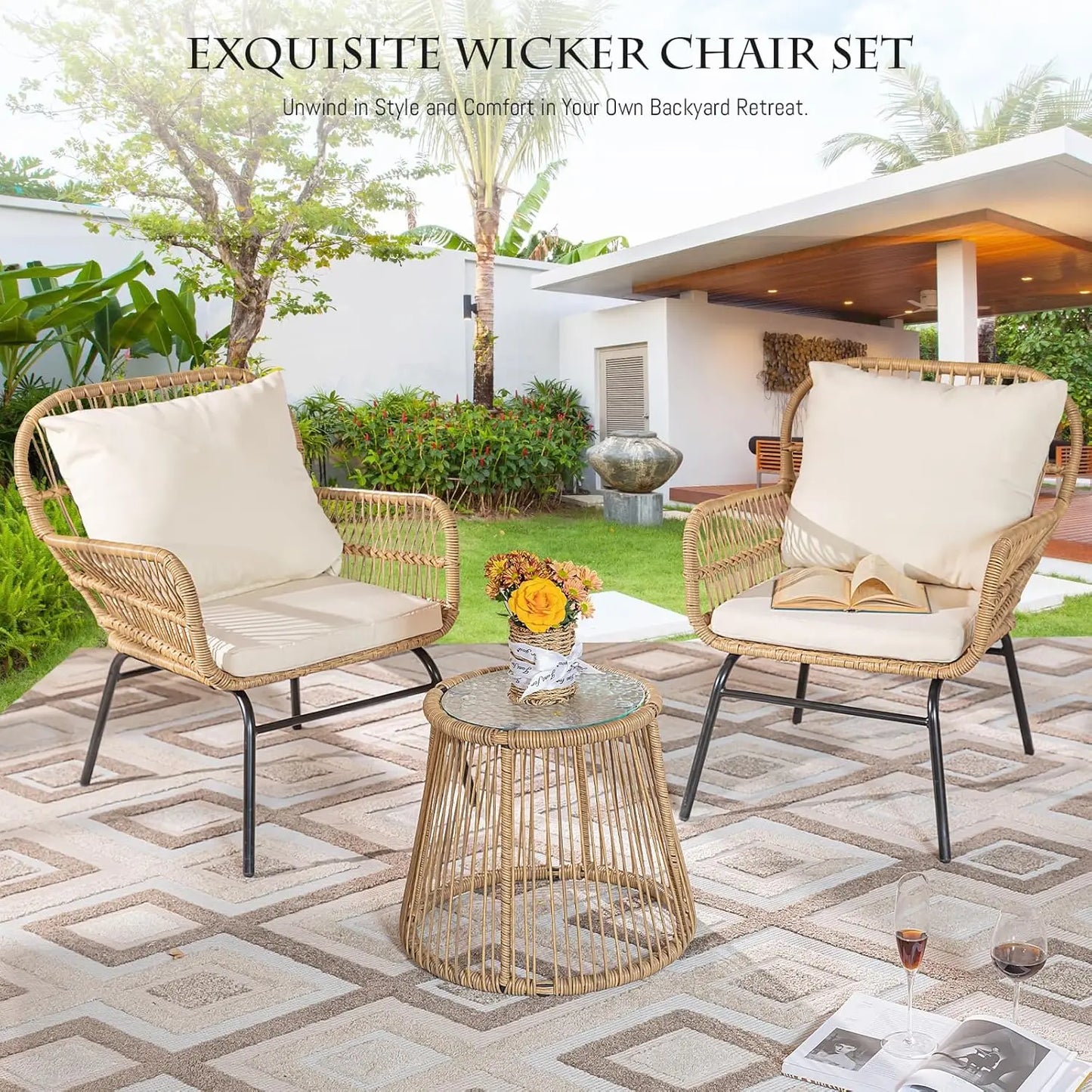 Boho Patio Furniture Set