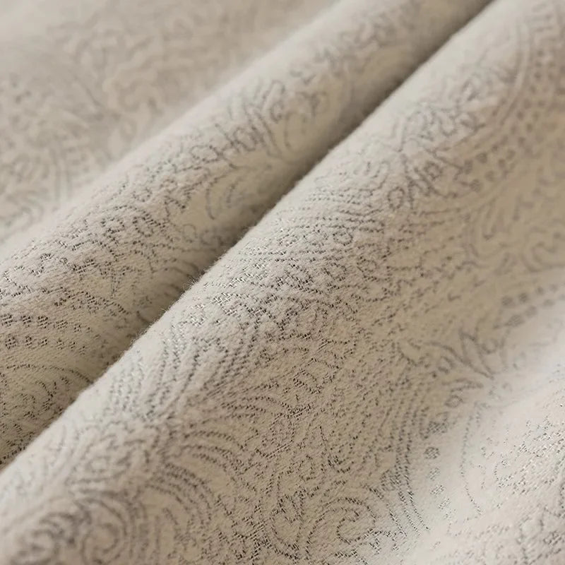 Cream French Modern New Chenille Luxury Curtains