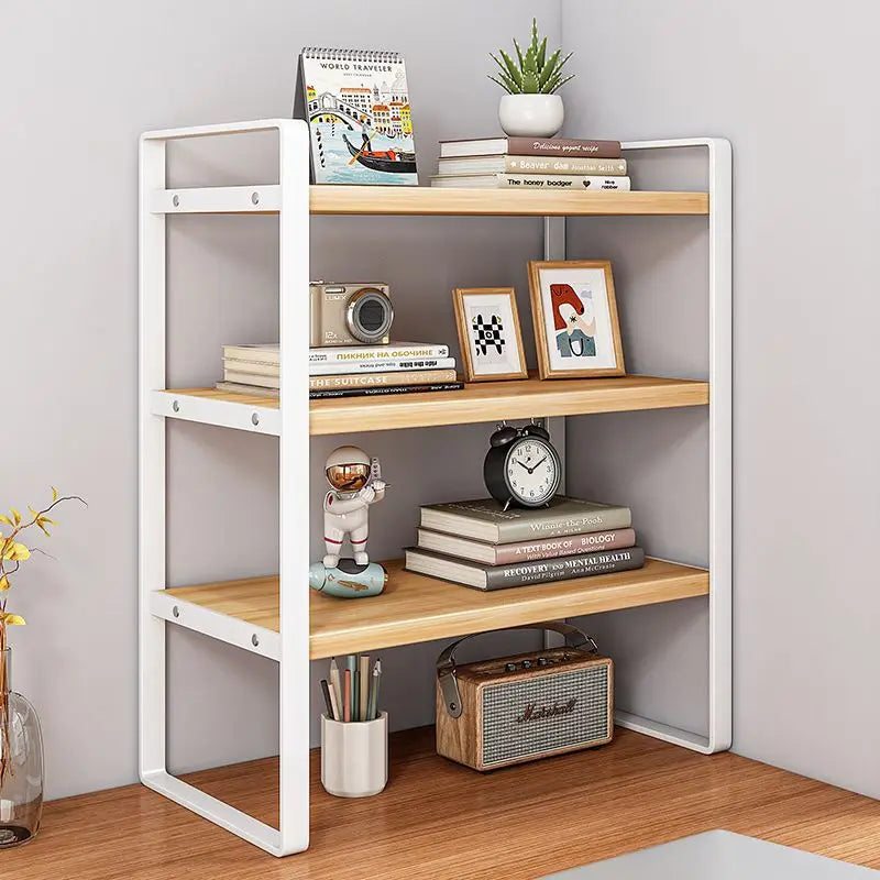 Shelf Desktop Storage Bookshelf Student Desk Shelves