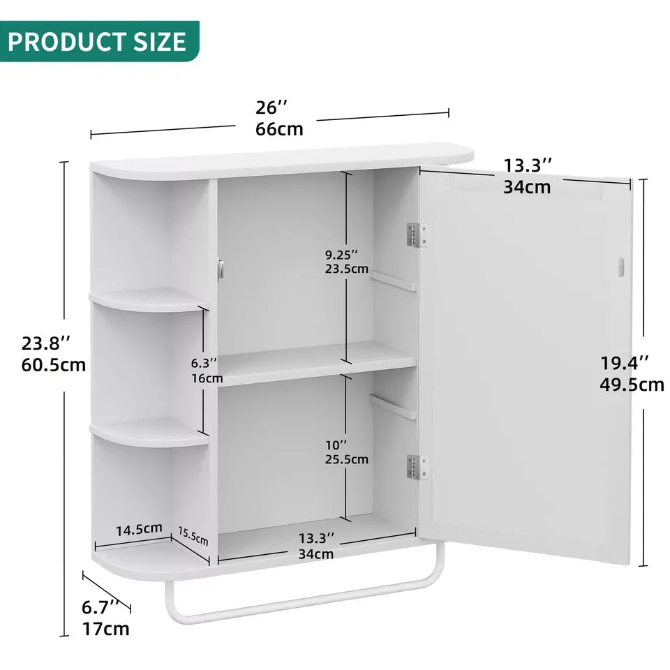 Bathroom Wall Cabinet Storage Medicine